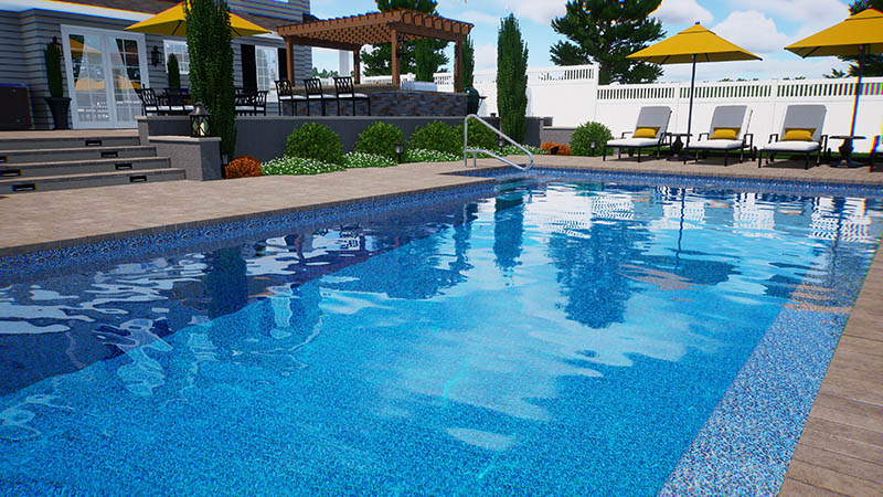 A stunning Kayden vinyl pool liner