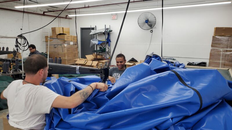 Kayden pool covers being made