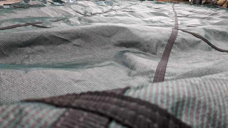 The webbing on Kayden pool safety covers
